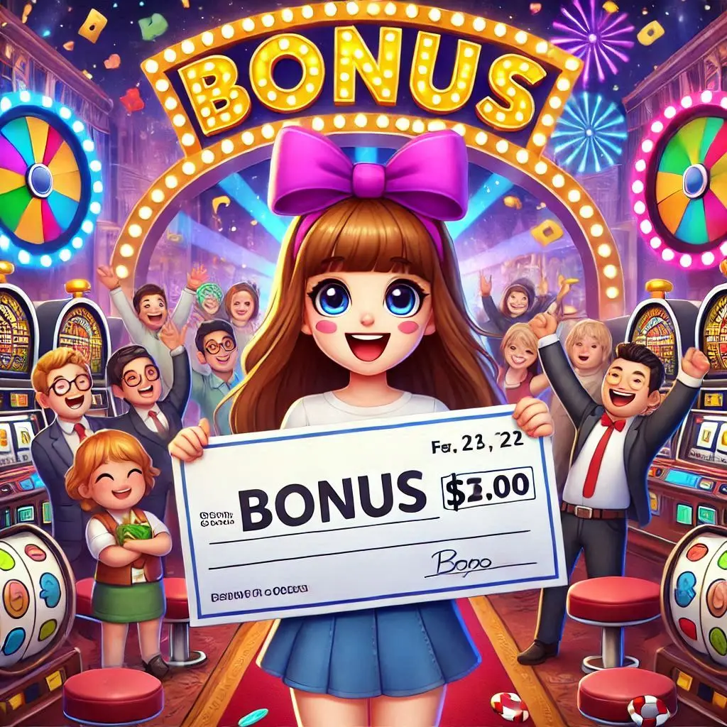 bonus nelle mani di una ragazza al WIN UNIQUE CASINO